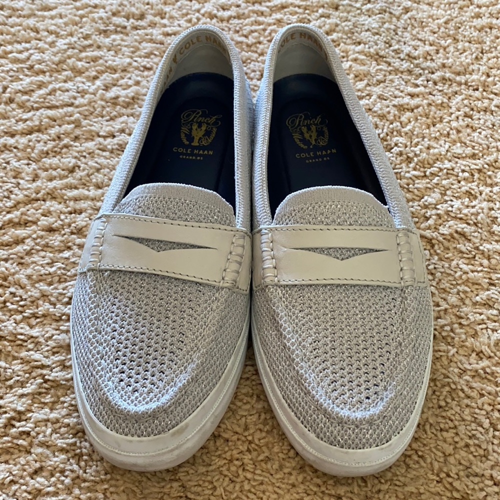 Cole Haan Silver Boat Shoe 8.5/9.5